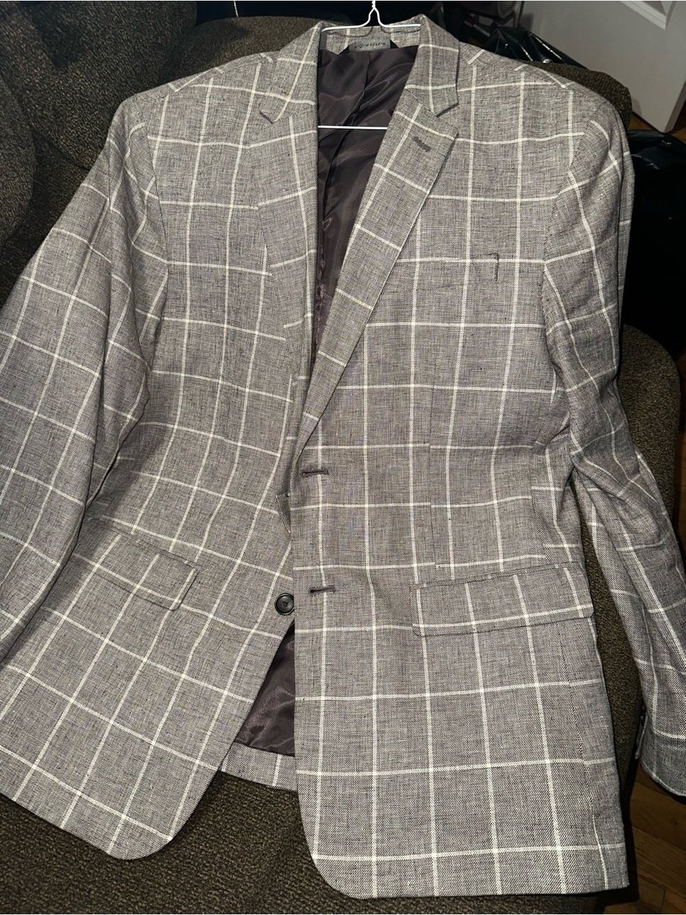 Banana Republic Gray Windowpane Sport Coat